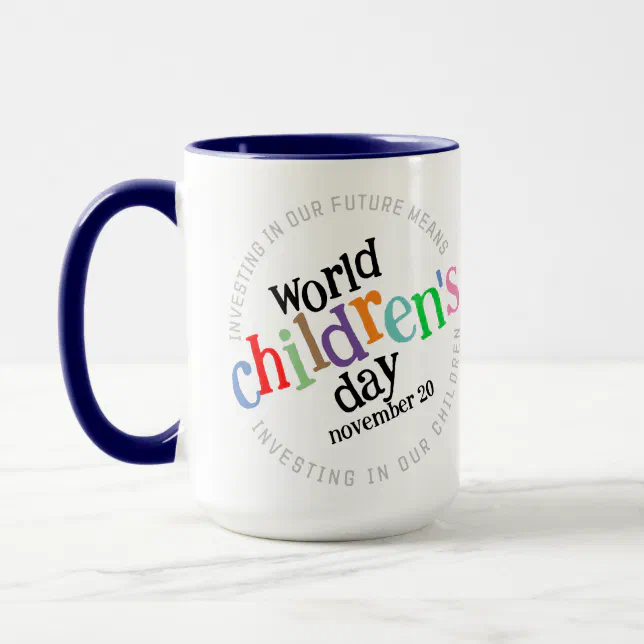 Colorful Happy World Children's Day Mug