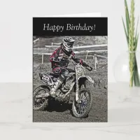 Birthday Card: Motocross Guy Card