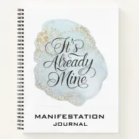 *~* Manifestation Glitter Blue Manifest  AP85 Notebook