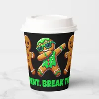 Funny Be Different Break the Mould Gingerbread Men Paper Cups