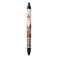 Whimsical Santa Claus with a Gift Pen