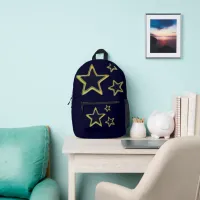 Stellar Gold Printed Backpack