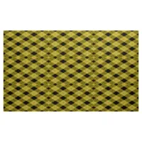 Gingham Check Yellow and Black Pattern Fabric