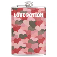 Funny Valentines Day Paper Hearts Love Potion Flask