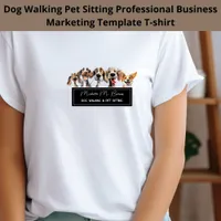 Puppy Dog Walking Pet Sitting Business Marketing T-Shirt