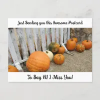 Autumn Blessings "I Miss YOU" Saying Hi  Postcard