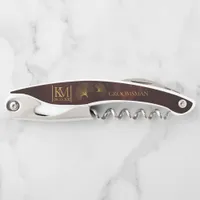 Moonlight Romance Wedding Groomsman Burgundy ID881 Waiter's Corkscrew