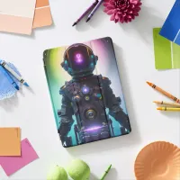 Colorful Atompunk Astronaut digital AI Art iPad Air Cover