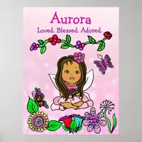 Personalized Loved, Blessed and Adored Fairy Poster