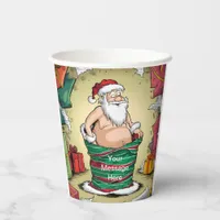 Funny Dirty Santa Christmas Collection Paper Cups