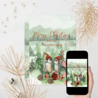 Cute Penguin  Holiday Card