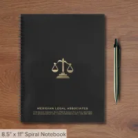 Professional Scales of Justice Notebook