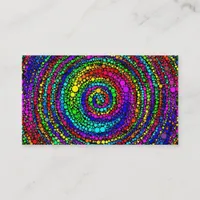 Spiral with Rainbow Dots Business Card