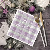 Purple Green Christmas Pattern#7 ID1009 Paper Dinner Napkins