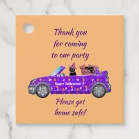 Purple and Orange Thank You Halloween Party Favor Tags