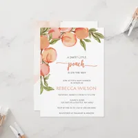 Little Peach is on the Way Baby Shower Invitation