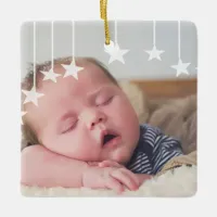 Baby's First Christmas Newborn Photo Keepsake Ceramic Ornament