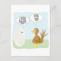 Chicken vs Egg Showdown! Postcard