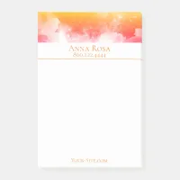 *~* Universe Peach Gold Orange Pink Galaxy Nebula Post-it Notes