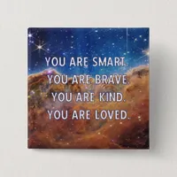 Smart Brave Kind Loved Customizable Keychain Button