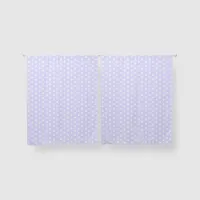 Fresh Light Pastel Lilac White Polka Dot Patterned Blackout Curtains