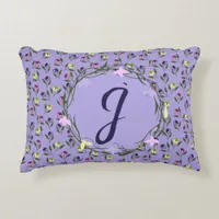 Pretty Pink Purple and Yellow Pansies Accent Pillow