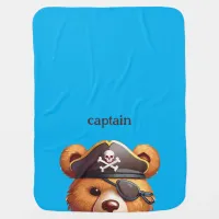 Captain Bear Baby Blanket