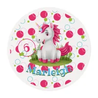 Unicorn Birthday Party Personalized Edible Frosting Rounds