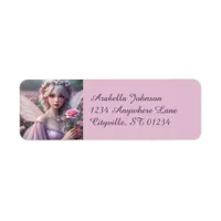 Beautiful June Fairy in Roses Label