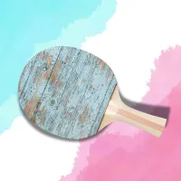 Wood Design in Light Blue |   Ping Pong Paddle