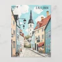 Travel to Tallinn Estonia Postcard