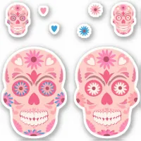 Pink Sugar Skull Sticker