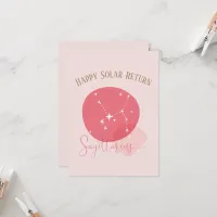 Zodiac Birthday Sagittarius Flat Card