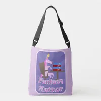 Fantasy Author Unicorn Humor Crossbody Bag