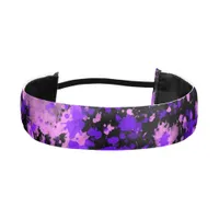 Purple Paint Splatters Non-Slip Headbands