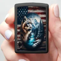 Snow Leopard Dreams of Mountains Zippo Lighter