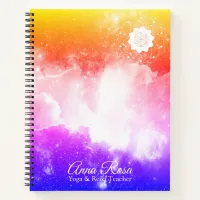 *~* Universe Peach Lavender Pink Galaxy Nebula Notebook