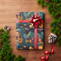 Whimsical Snowman Christmas Artwork Wrapping Paper