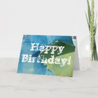 Blue and Green Abstract Paintings, Happy Birthday! Card