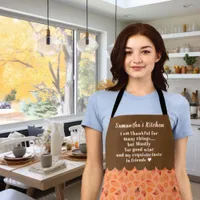 Fall Harvest Orange Foliage Personalized Quote Apron