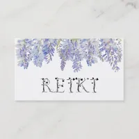 *~* Floral Wisteria Flower Watercolor REIKI Business Card