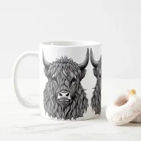 Highland Bull illustration  Coffee Mug