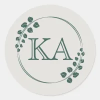 Greenery and Monogram Sticker