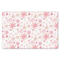 Light Pink Snowflakes Christmas Tissue Paper