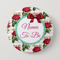 Nonna to be Floral Chic Roses Button
