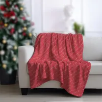 Red Gold Christmas Typography Pattern#36 ID1009 Fleece Blanket