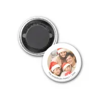 Simple Minimalist Elegant Photo White Christmas Magnet