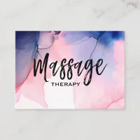 ** Massage Therapist * Massage Therapy Watercolor Business Card