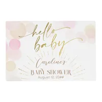 Hello Sunshine Boho Modern Happy Baby Girl Shower Placemat