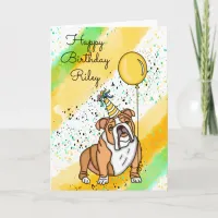 Cute Bulldog Birthday Card